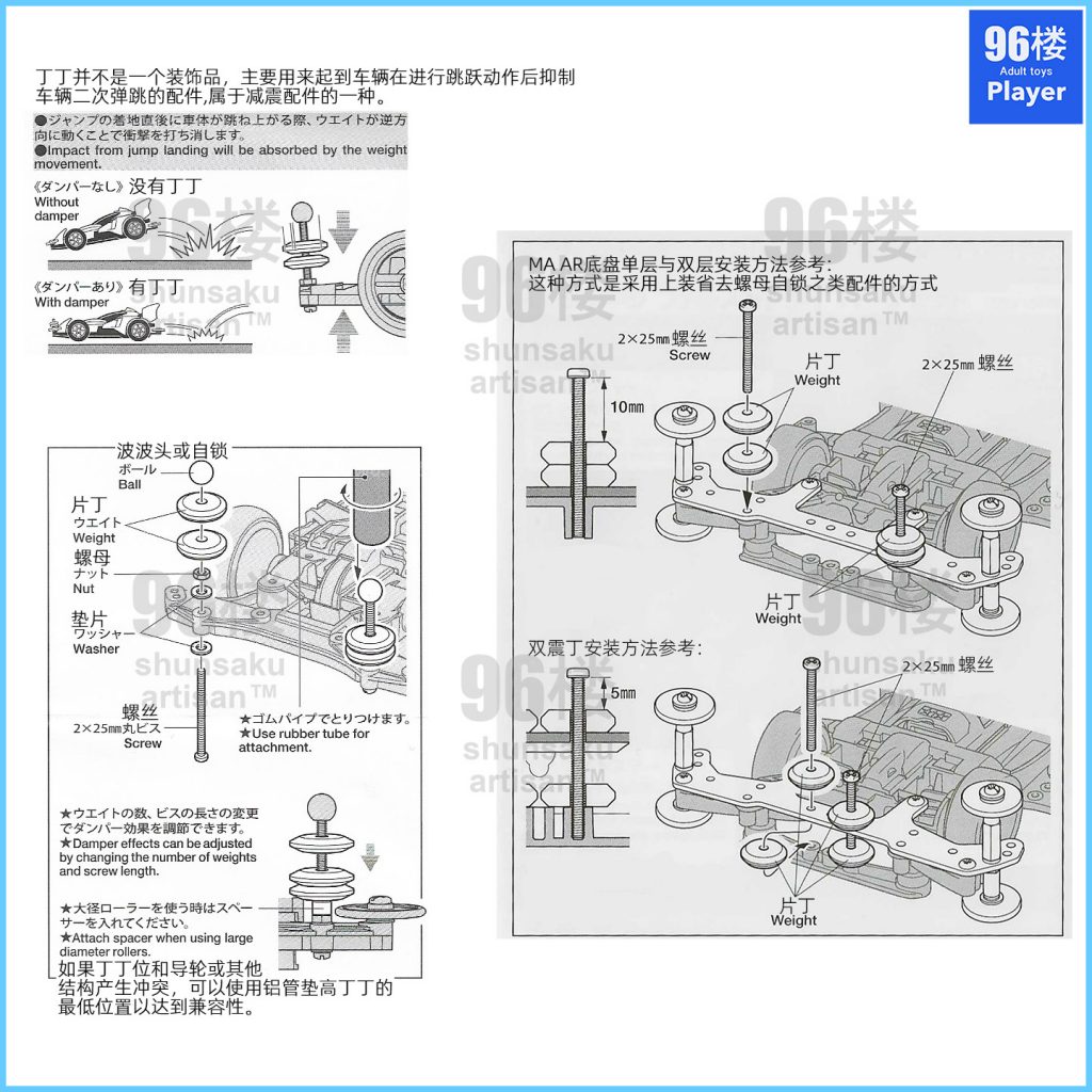 田宫tamiya双星四驱车减震配重95234 片丁安装使用指南的图片 - 96楼-四驱车-四驱车入门 第1张
